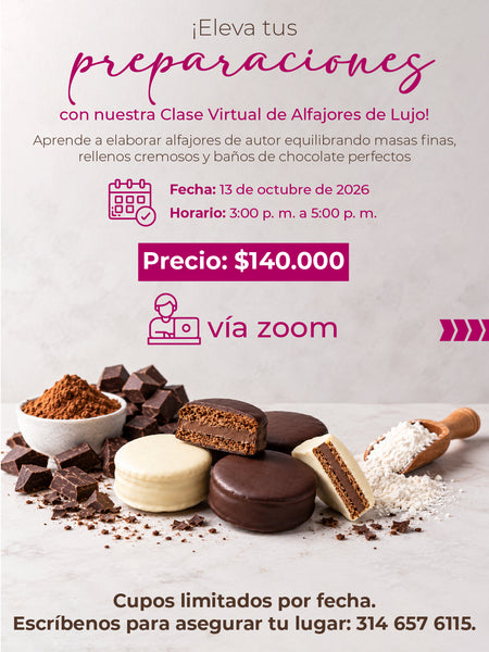 Clases Octubre I  Alfajores de lujo Tres creaciones de autor VIRTUAL