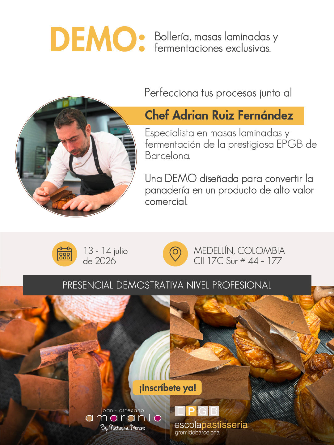 Demo de bollería, masas laminadas y fermentaciones exclusivas