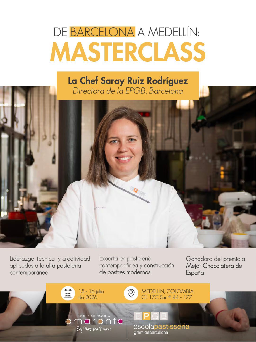 Masterclass pastelería contemporánea, vitrina y aplicaciones del chocolate