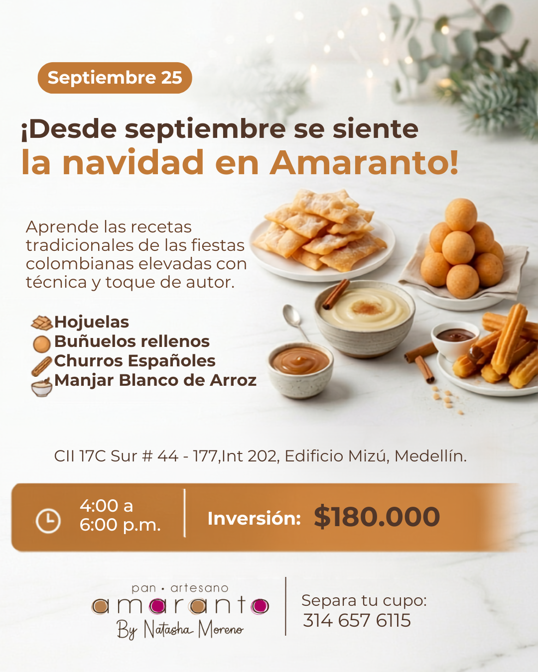 Clases septiembre I Bocados Navideños