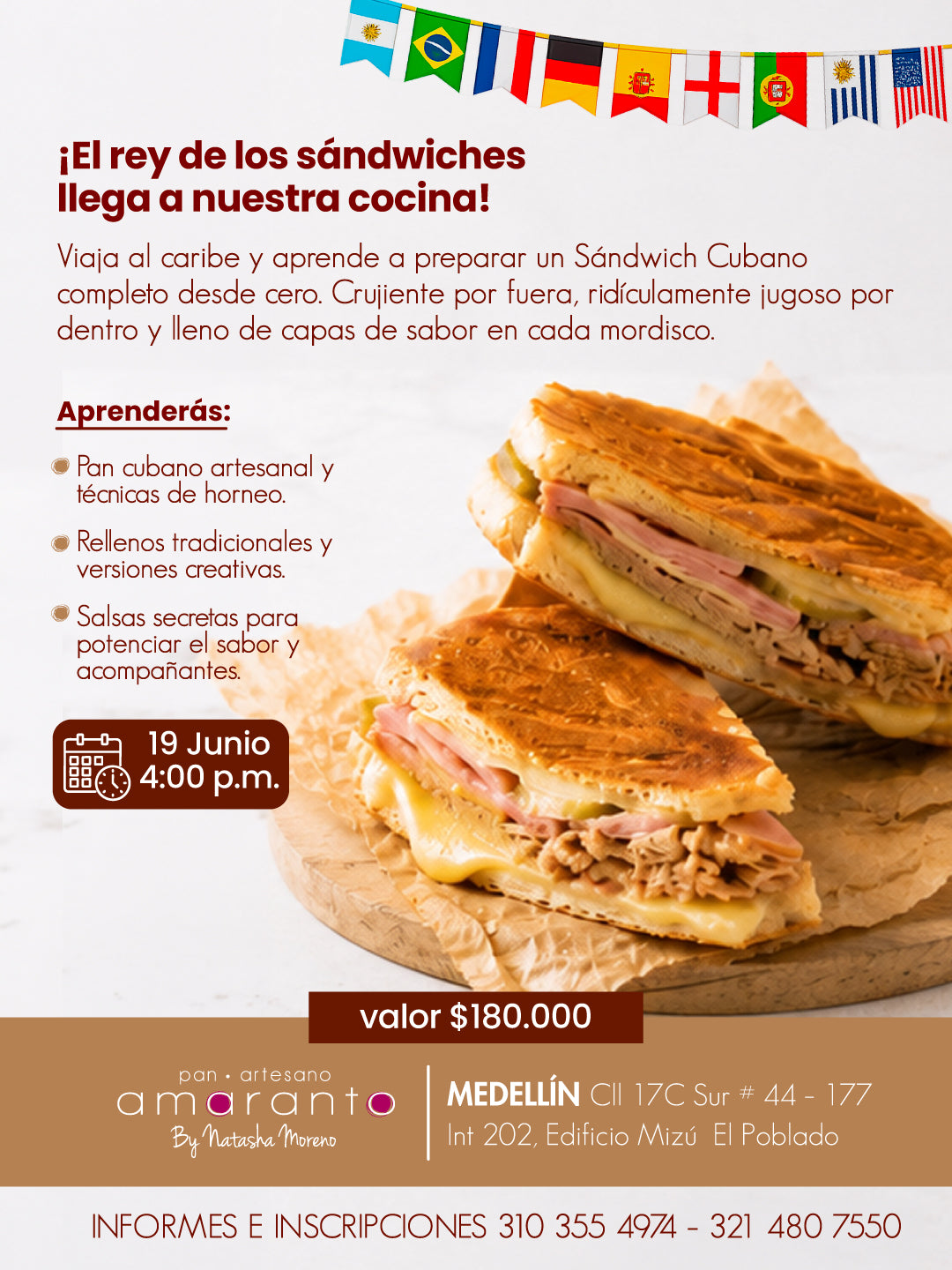 Sándwich Cubano 19 de junio | Piquete Sabores Mundialistas