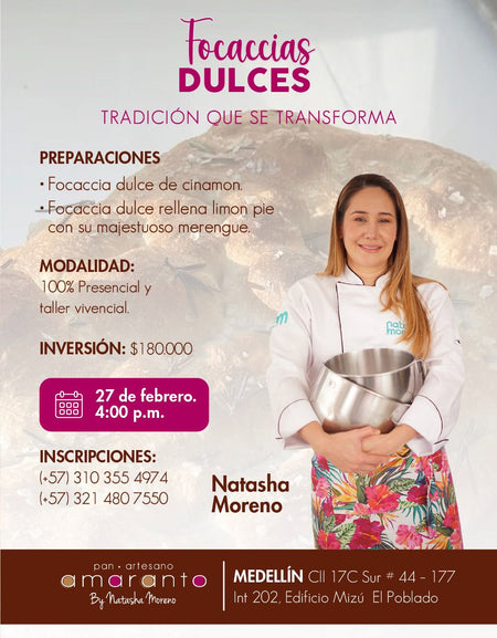 Clase - 27 de febrero – Focaccias Dulces Artesanales